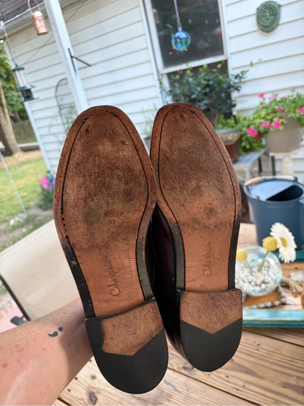 Cole Haan Men’s 13D Burgundy Oxblood Leather Cap Toe Derby Dress Shoes